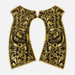 Gold & Black Ornate Lion Decorative Grip .32 Revolvers
