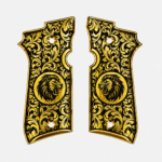 Gold & Black Lion Grip Kiehberg .32 Pistol