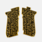 Ornate Black & Gold Engraved Grip .32 Pistol Webley Fox
