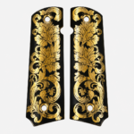 Gold & Black Decorative Grip .45 Pistol 1911