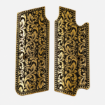 Ornate Gold & Black Decorative Brass Grip .32 Pistol IOF